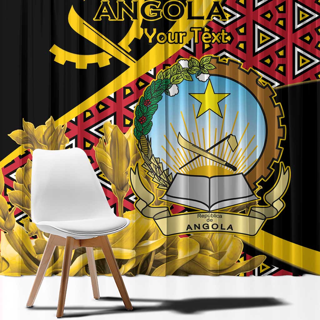 Personalized Angola Window Curtain Coat Of Arms Welwitschia Mirabilis