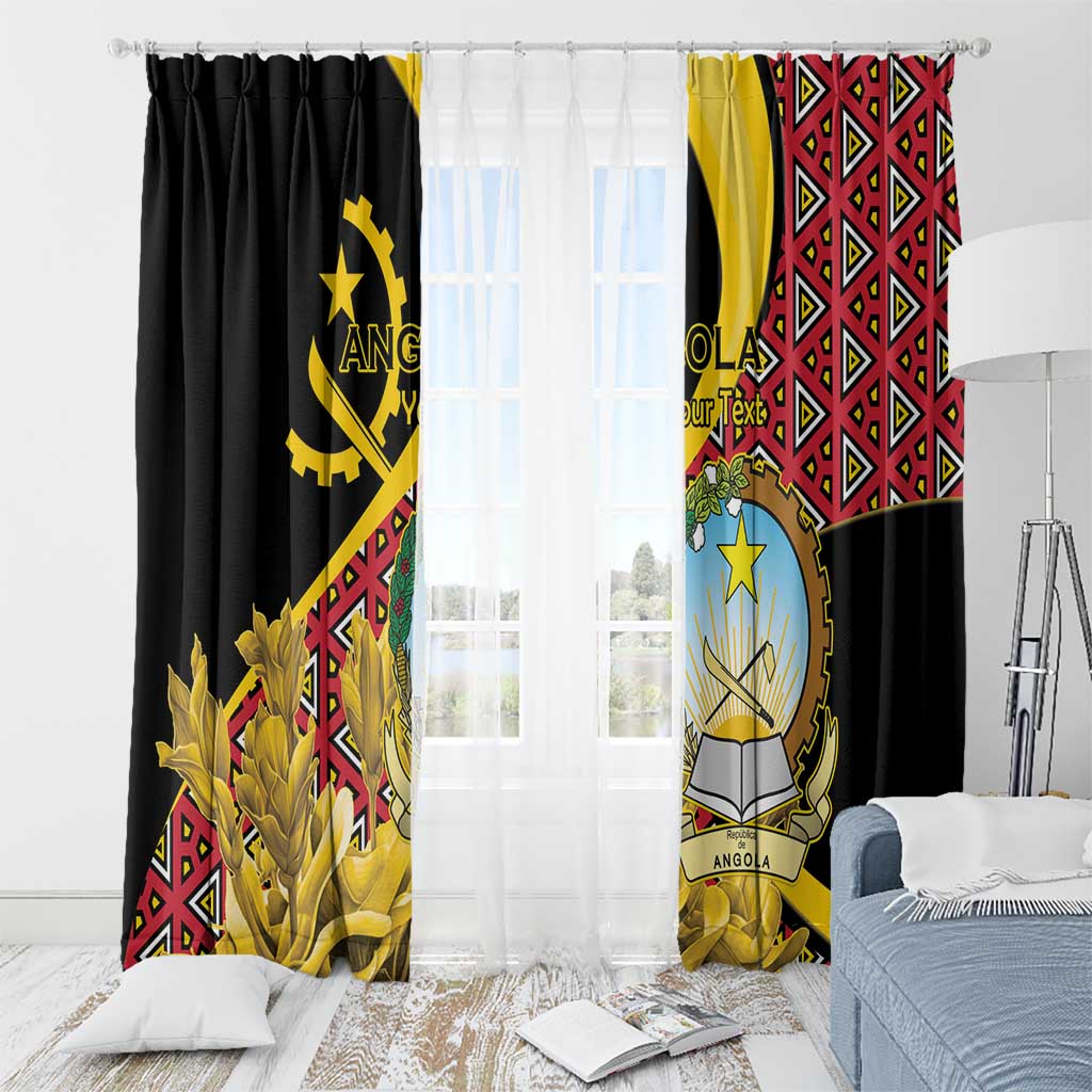 Personalized Angola Window Curtain Coat Of Arms Welwitschia Mirabilis