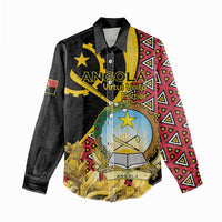 Personalized Angola Women Casual Shirt Coat Of Arms Welwitschia Mirabilis