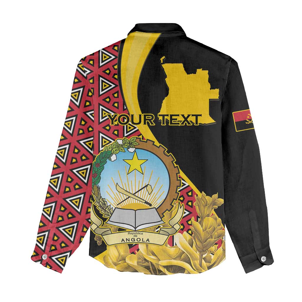 Personalized Angola Women Casual Shirt Coat Of Arms Welwitschia Mirabilis