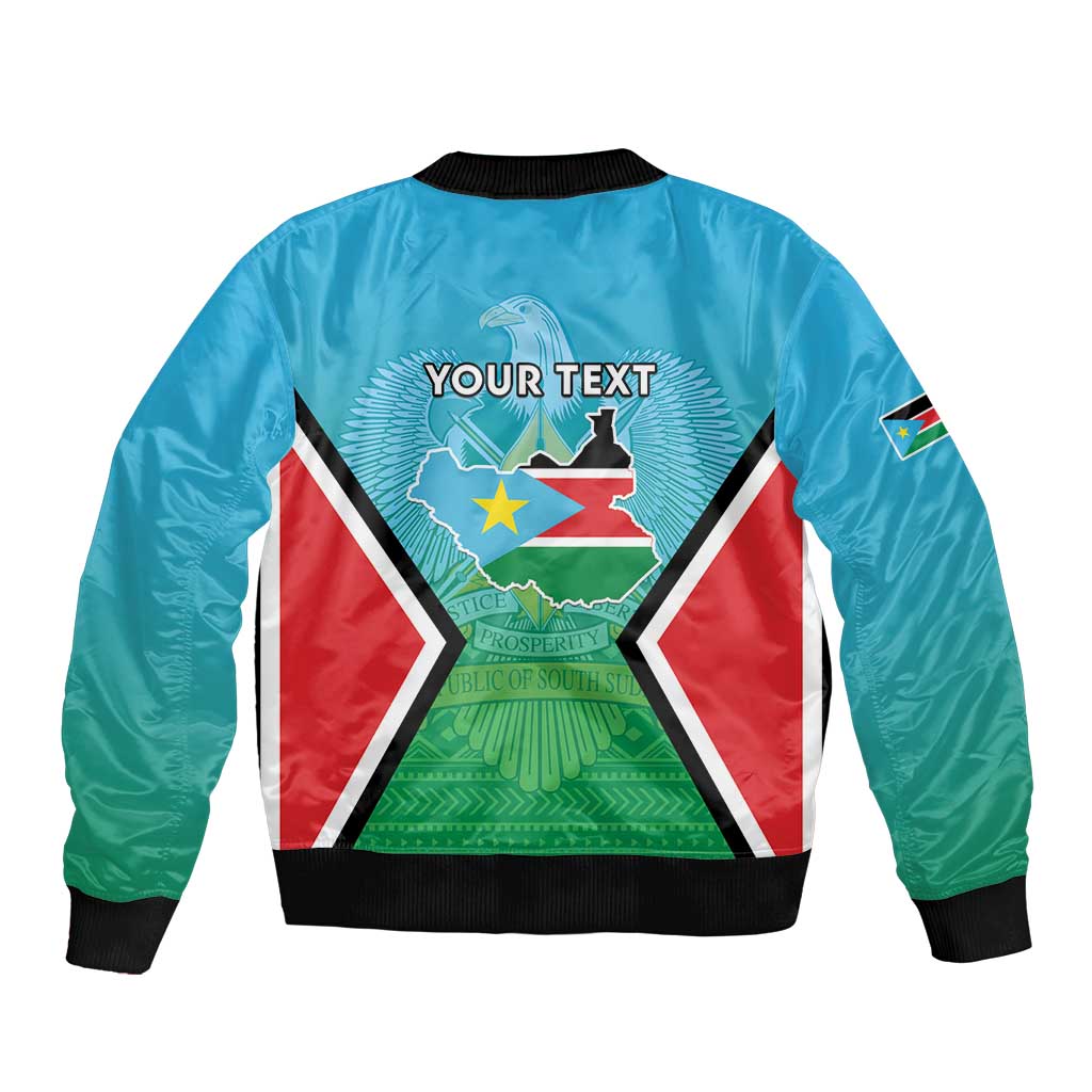Personalised South Sudan Independence Day Bomber Jacket Coat Of Arms With Flag Map - Wonder Print Shop