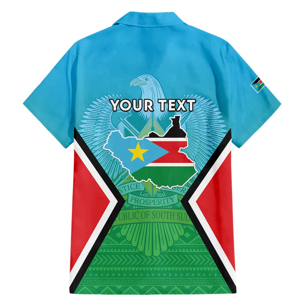 Personalised South Sudan Independence Day Family Matching Short Sleeve Bodycon Dress and Hawaiian Shirt Coat Of Arms With Flag Map - Wonder Print Shop