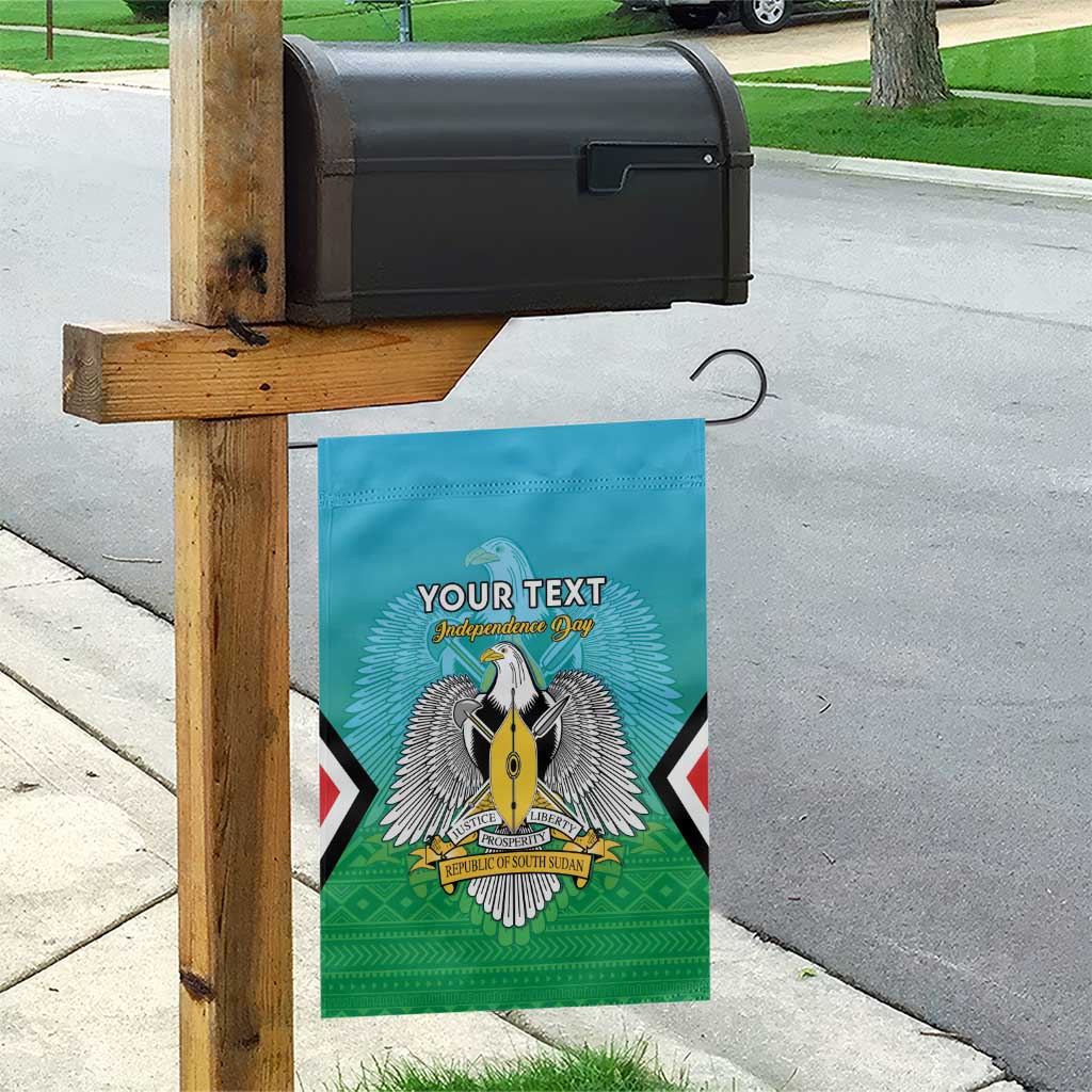 Personalised South Sudan Independence Day Garden Flag Coat Of Arms With Flag Map - Wonder Print Shop