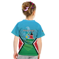 Personalised South Sudan Independence Day Kid T Shirt Coat Of Arms With Flag Map - Wonder Print Shop