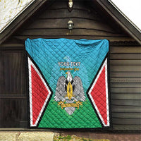 Personalised South Sudan Independence Day Quilt Coat Of Arms With Flag Map - Wonder Print Shop