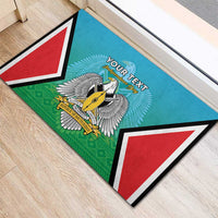 Personalised South Sudan Independence Day Rubber Doormat Coat Of Arms With Flag Map - Wonder Print Shop