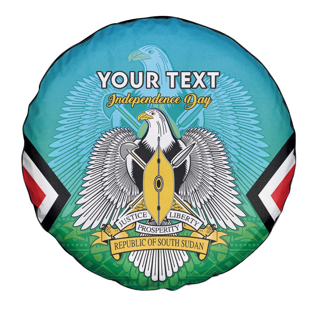 Personalised South Sudan Independence Day Spare Tire Cover Coat Of Arms With Flag Map - Wonder Print Shop