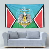 Personalised South Sudan Independence Day Tapestry Coat Of Arms With Flag Map - Wonder Print Shop