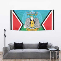 Personalised South Sudan Independence Day Tapestry Coat Of Arms With Flag Map - Wonder Print Shop