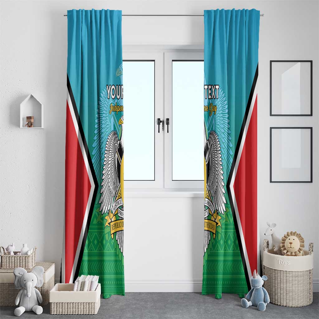 Personalised South Sudan Independence Day Window Curtain Coat Of Arms With Flag Map - Wonder Print Shop