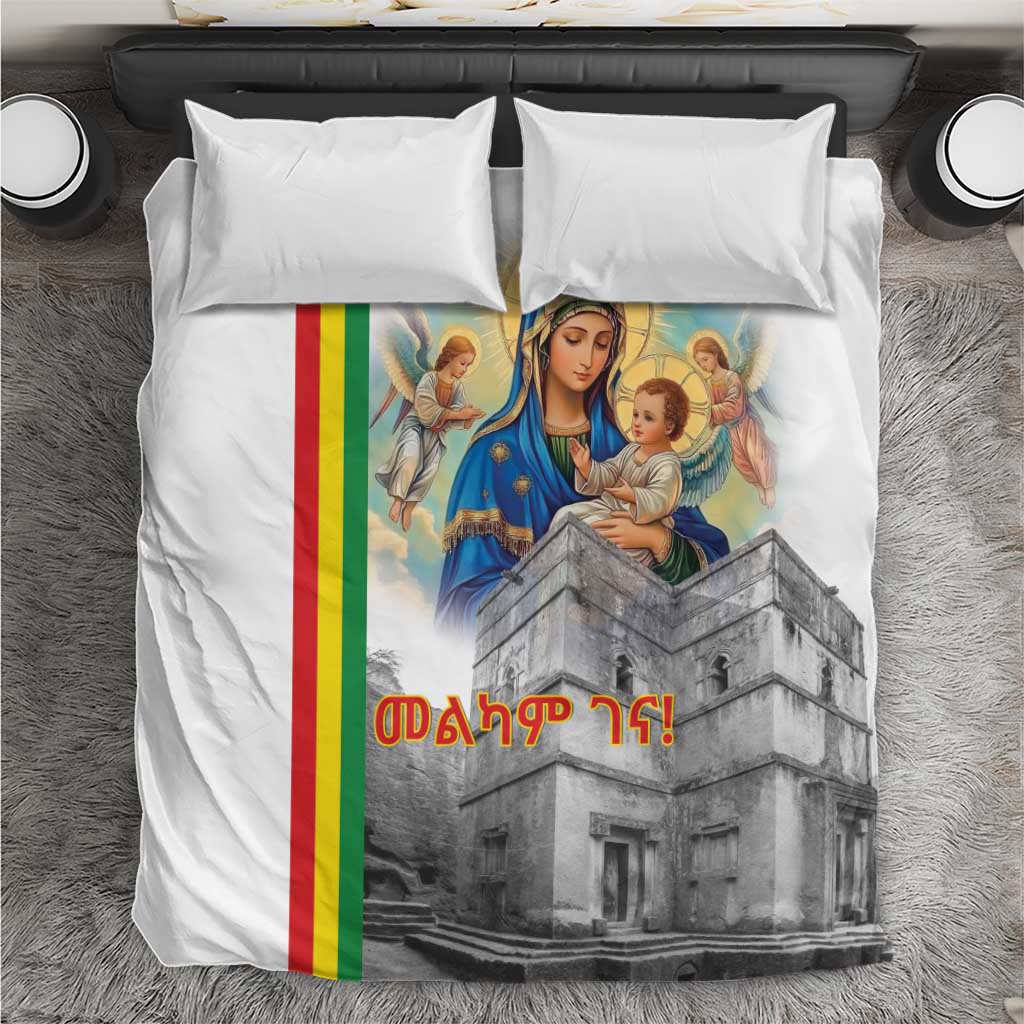 Ethiopian Christmas Bedding Set Saint Mary Lalibela Churches - Wonder Print Shop