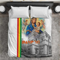 Ethiopian Christmas Bedding Set Saint Mary Lalibela Churches - Wonder Print Shop