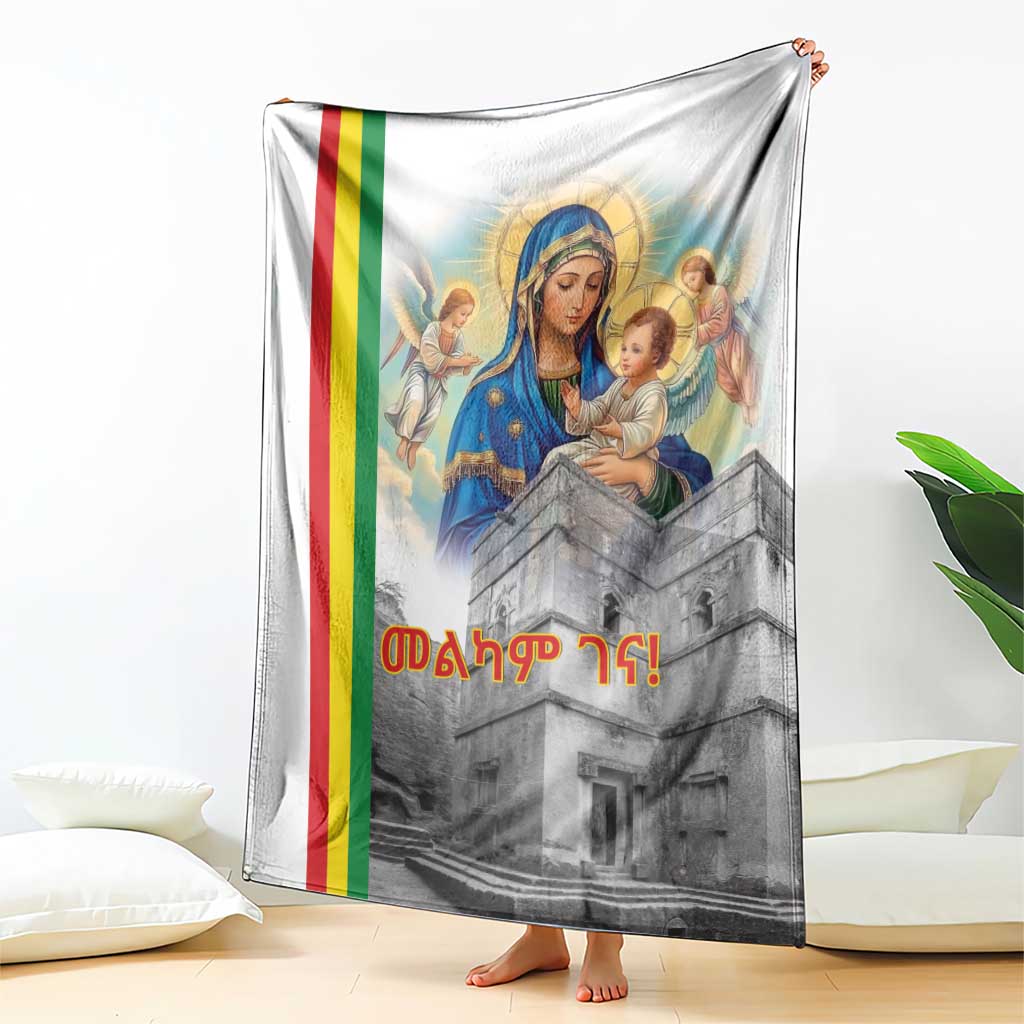 Ethiopian Christmas Blanket Saint Mary Lalibela Churches