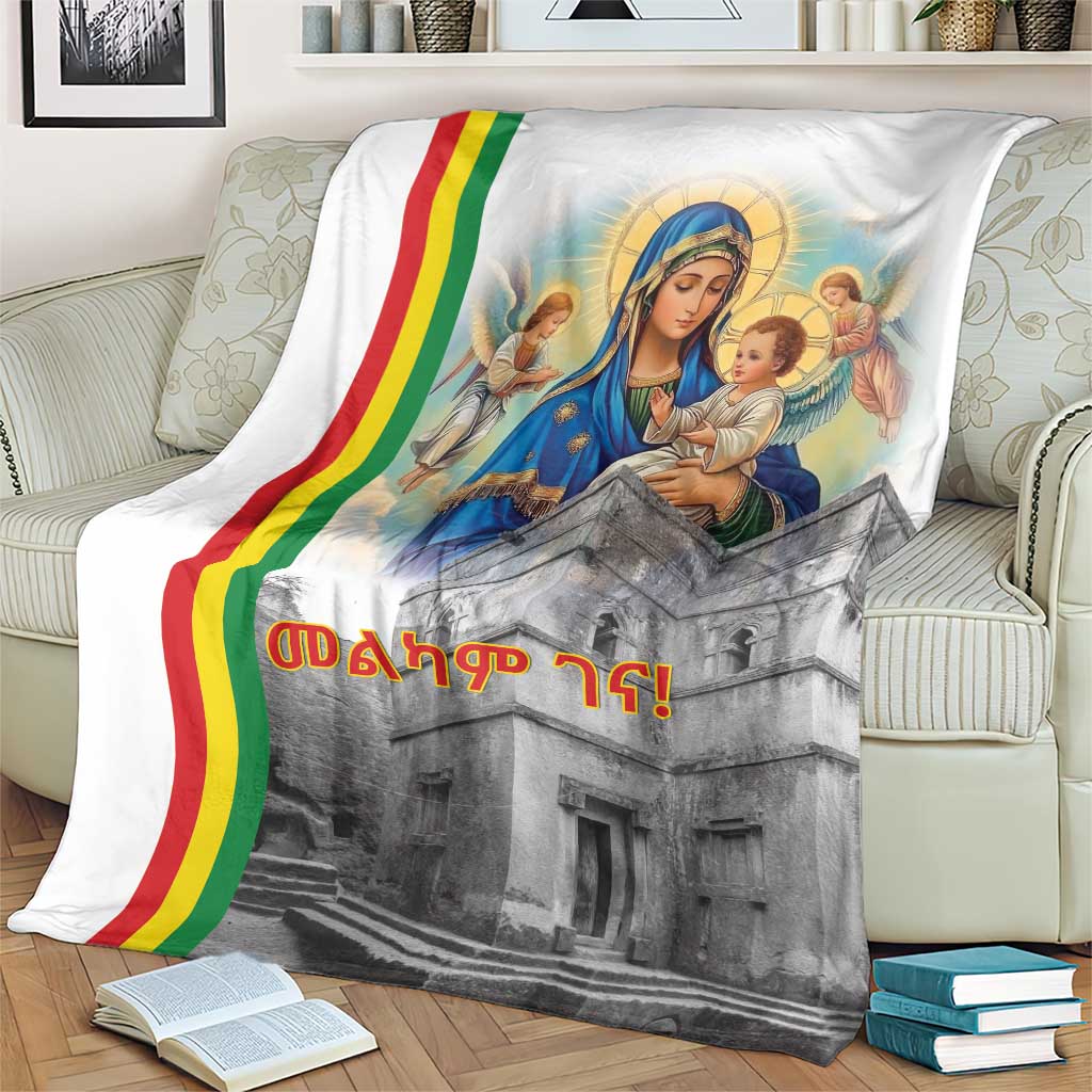 Ethiopian Christmas Blanket Saint Mary Lalibela Churches