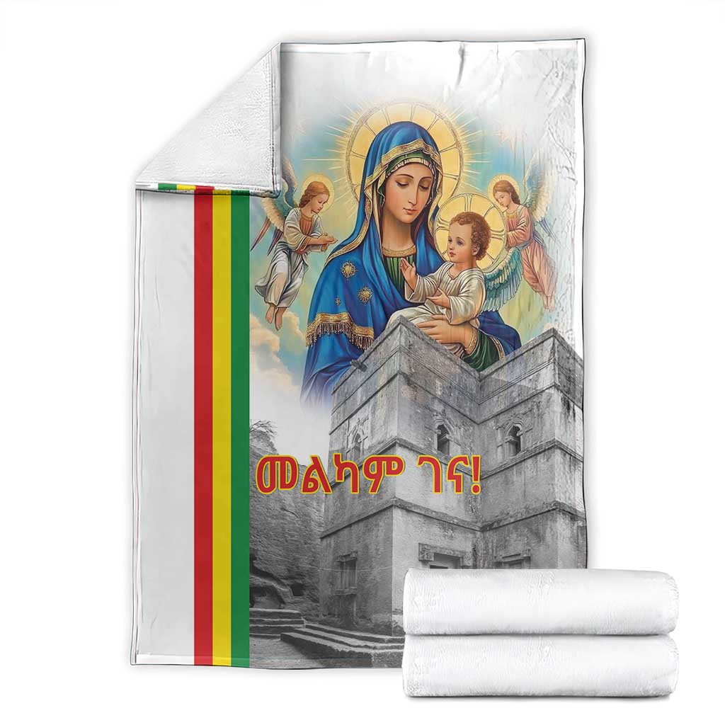Ethiopian Christmas Blanket Saint Mary Lalibela Churches