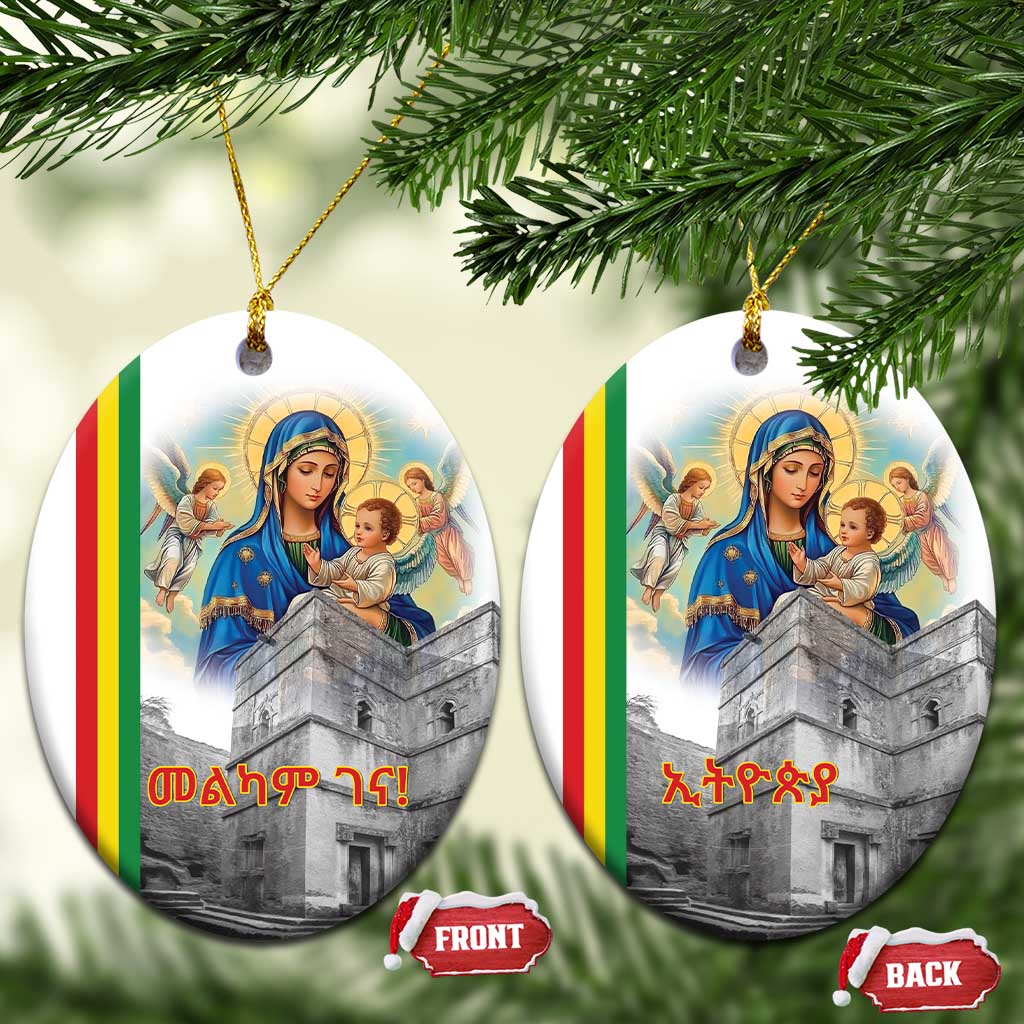 Ethiopia Christmas Ceramic Ornament Saint Mary Lalibela Churches - Wonder Print Shop