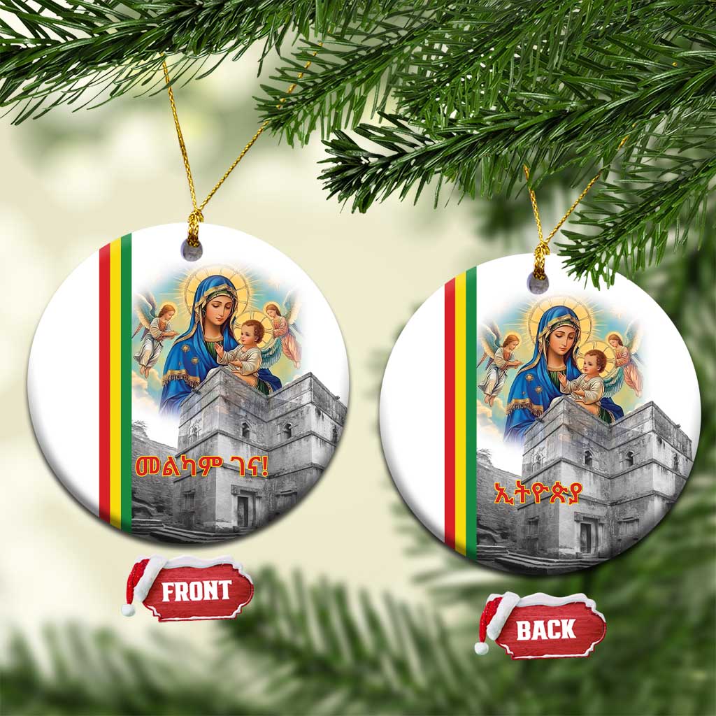 Ethiopia Christmas Ceramic Ornament Saint Mary Lalibela Churches - Wonder Print Shop