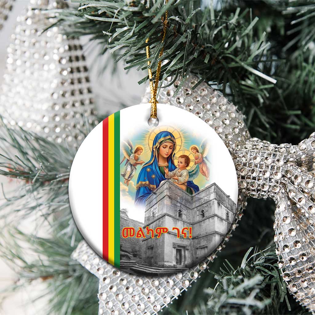 Ethiopia Christmas Ceramic Ornament Saint Mary Lalibela Churches - Wonder Print Shop