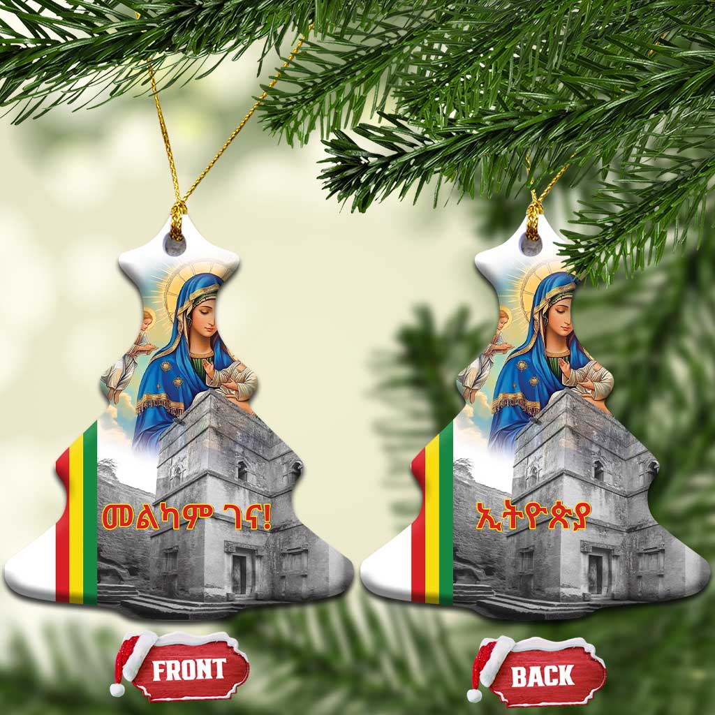 Ethiopia Christmas Ceramic Ornament Saint Mary Lalibela Churches - Wonder Print Shop
