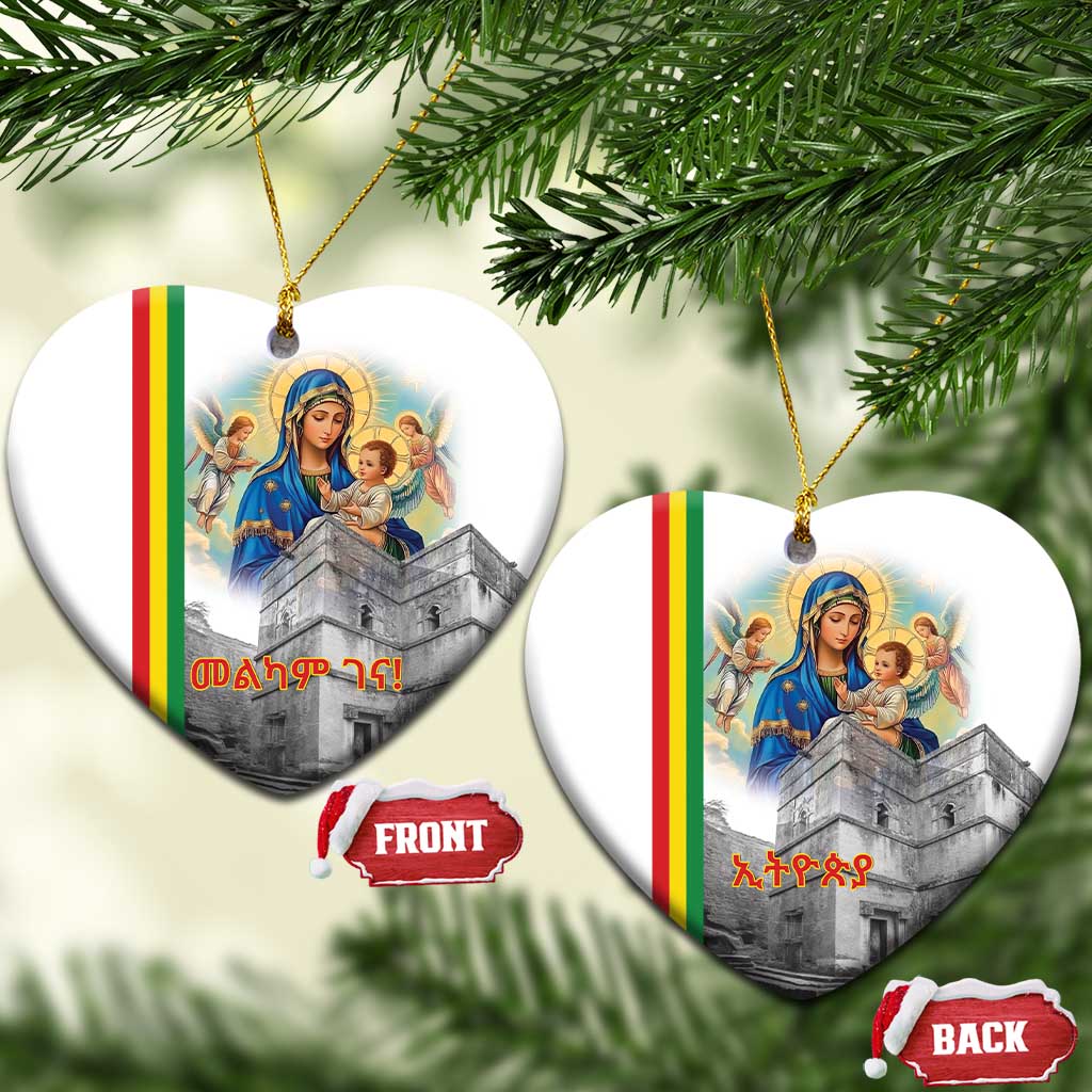 Ethiopia Christmas Ceramic Ornament Saint Mary Lalibela Churches - Wonder Print Shop