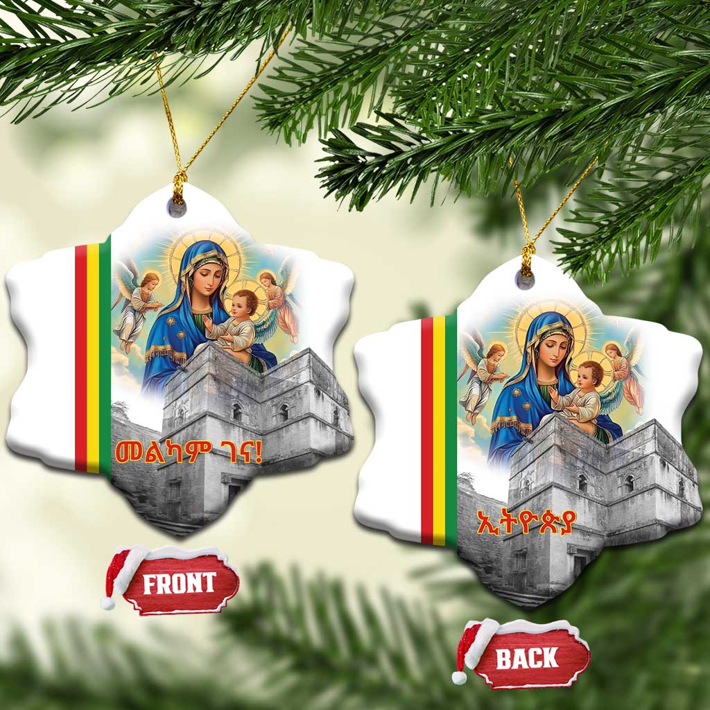 Ethiopia Christmas Ceramic Ornament Saint Mary Lalibela Churches - Wonder Print Shop