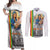 Ethiopian Christmas Couples Matching Off Shoulder Maxi Dress and Long Sleeve Button Shirt Saint Mary Lalibela Churches - Wonder Print Shop