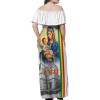 Ethiopian Christmas Family Matching Off Shoulder Maxi Dress and Hawaiian Shirt Saint Mary Lalibela Churches - Wonder Print Shop