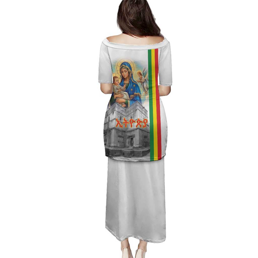 Ethiopian Christmas Family Matching Puletasi and Hawaiian Shirt Saint Mary Lalibela Churches - Wonder Print Shop