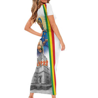 Ethiopian Christmas Family Matching Short Sleeve Bodycon Dress and Hawaiian Shirt Saint Mary Lalibela Churches - Wonder Print Shop