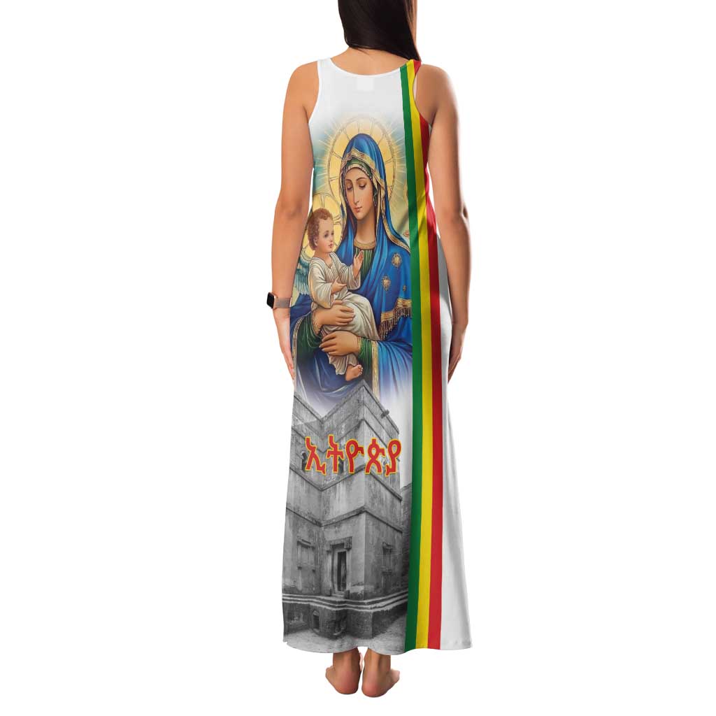 Ethiopian Christmas Family Matching Tank Maxi Dress and Hawaiian Shirt Saint Mary Lalibela Churches - Wonder Print Shop