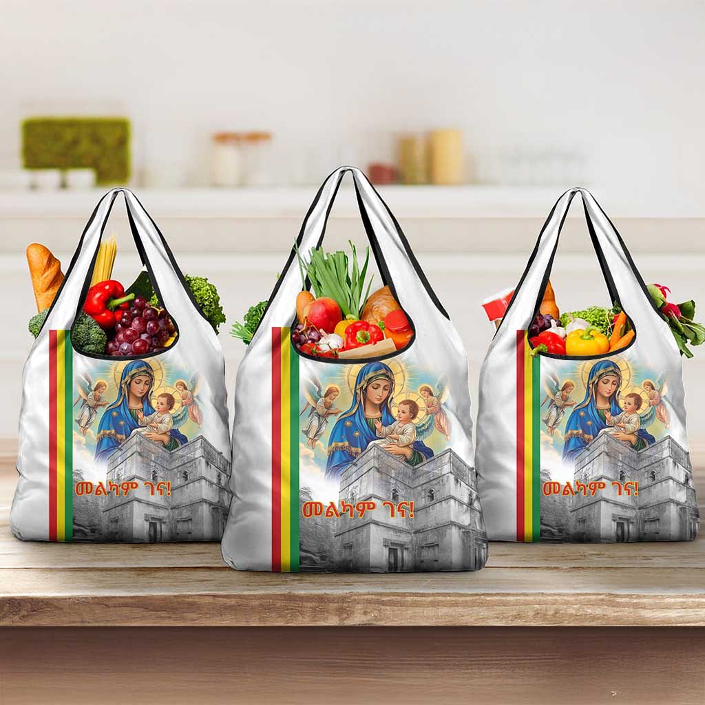 Ethiopian Christmas Grocery Bag Saint Mary Lalibela Churches