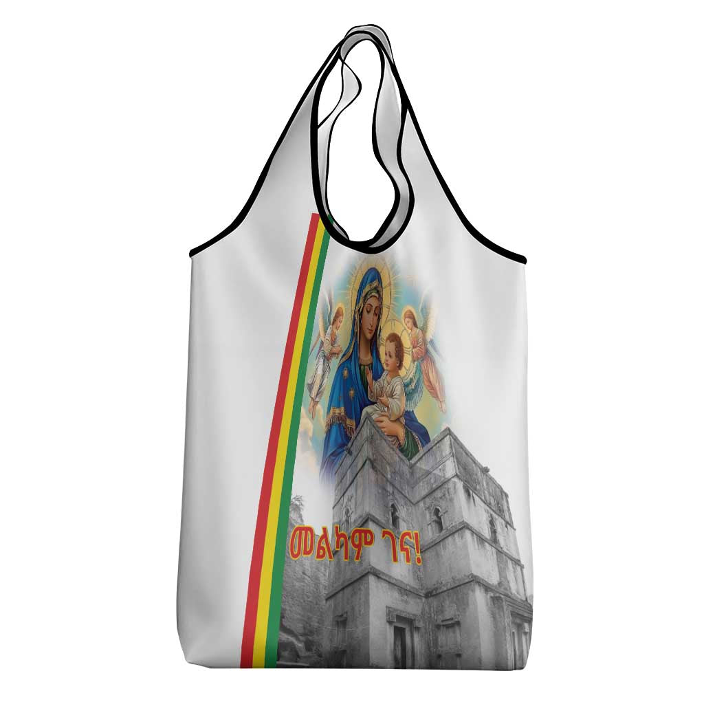 Ethiopian Christmas Grocery Bag Saint Mary Lalibela Churches