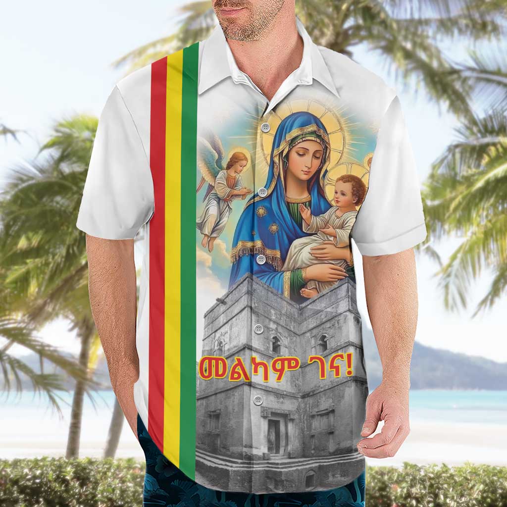 Ethiopian Christmas Hawaiian Shirt Saint Mary Lalibela Churches - Wonder Print Shop