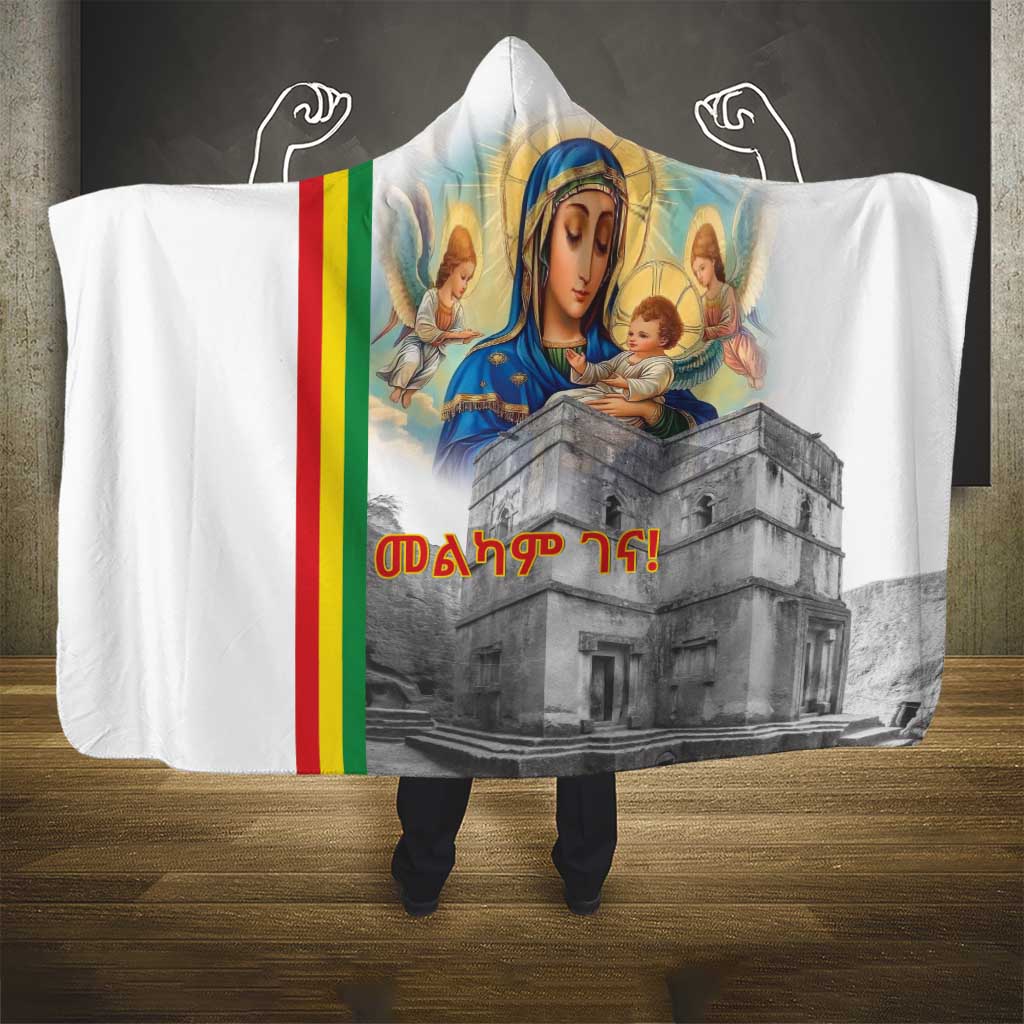 Ethiopian Christmas Hooded Blanket Saint Mary Lalibela Churches