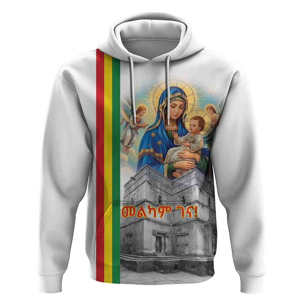 Ethiopian Christmas Hoodie Saint Mary Lalibela Churches - Wonder Print Shop