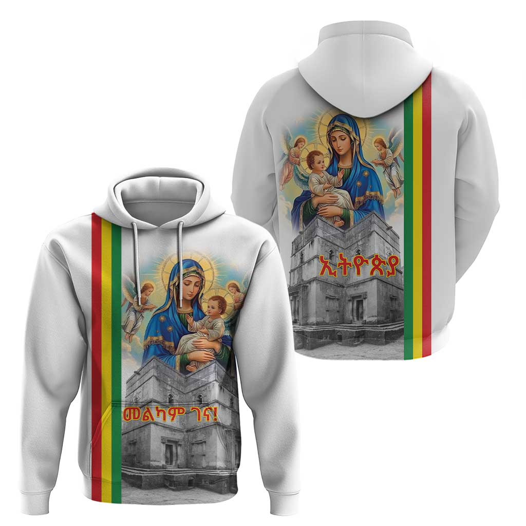 Ethiopian Christmas Hoodie Saint Mary Lalibela Churches - Wonder Print Shop