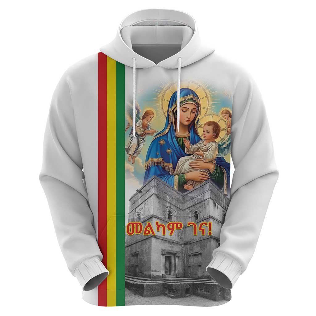Ethiopian Christmas Hoodie Saint Mary Lalibela Churches - Wonder Print Shop