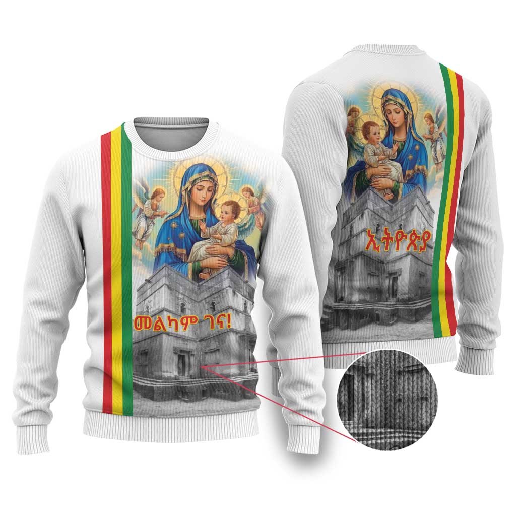 Ethiopia Christmas Ugly Christmas Sweater Saint Mary Lalibela Churches - Wonder Print Shop