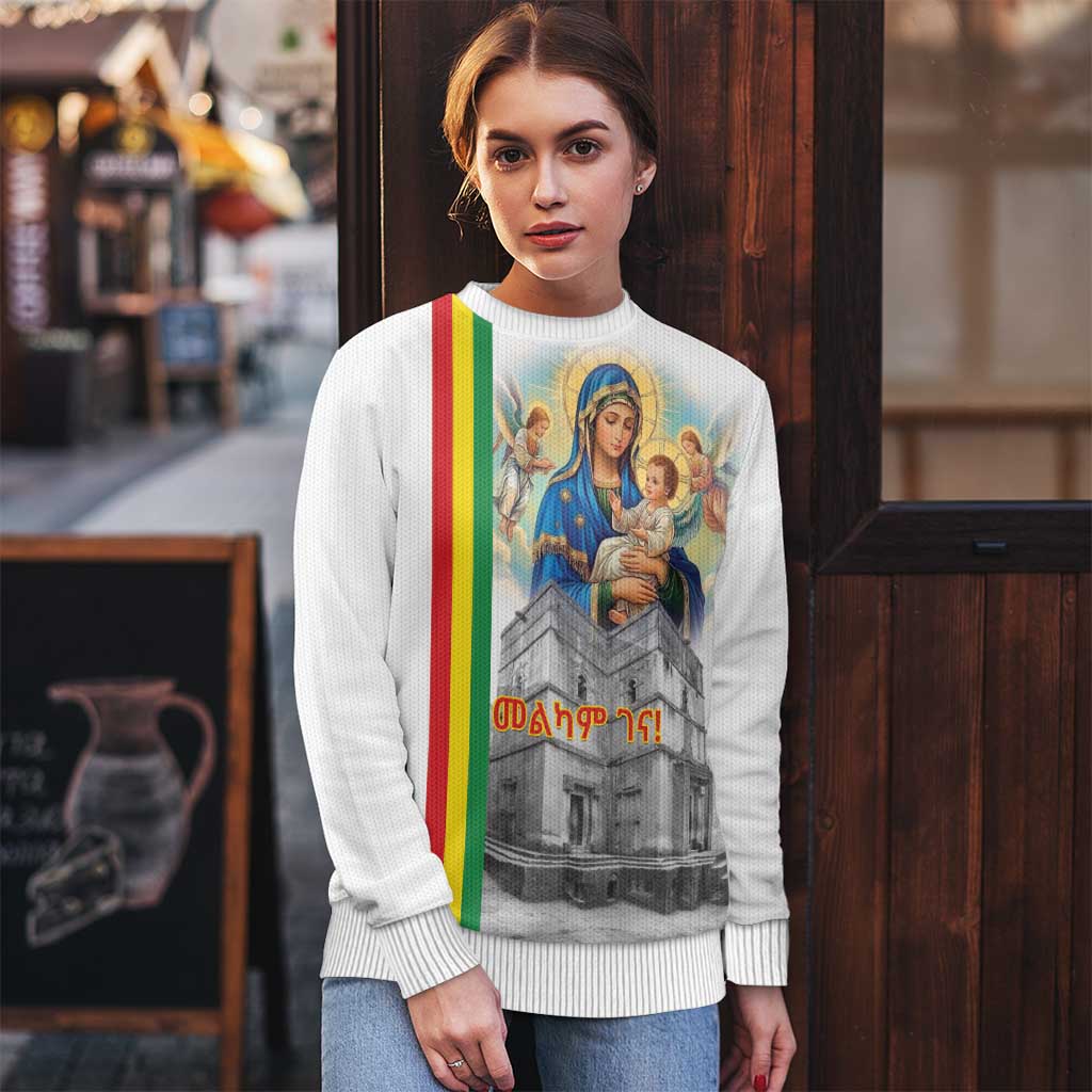 Ethiopia Christmas Ugly Christmas Sweater Saint Mary Lalibela Churches - Wonder Print Shop