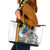 Ethiopian Christmas Leather Tote Bag Saint Mary Lalibela Churches - Wonder Print Shop