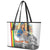 Ethiopian Christmas Leather Tote Bag Saint Mary Lalibela Churches - Wonder Print Shop