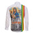 Ethiopian Christmas Long Sleeve Button Shirt Saint Mary Lalibela Churches - Wonder Print Shop
