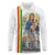 Ethiopian Christmas Long Sleeve Polo Shirt Saint Mary Lalibela Churches - Wonder Print Shop