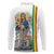 Ethiopian Christmas Long Sleeve Polo Shirt Saint Mary Lalibela Churches - Wonder Print Shop