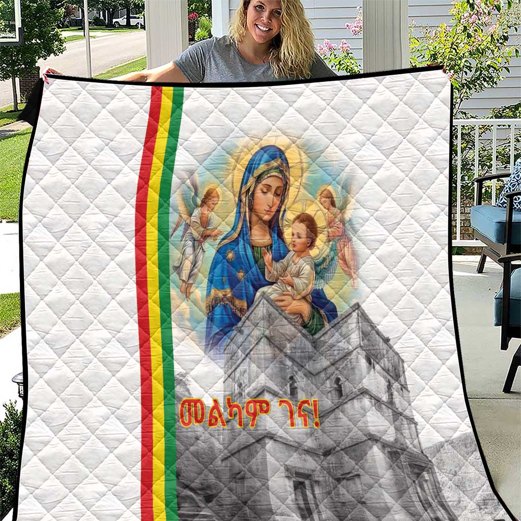 Ethiopian Christmas Quilt Saint Mary Lalibela Churches - Wonder Print Shop