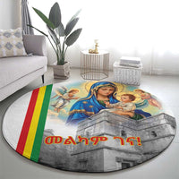 Ethiopian Christmas Round Carpet Saint Mary Lalibela Churches