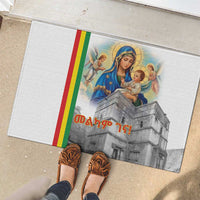 Ethiopian Christmas Rubber Doormat Saint Mary Lalibela Churches - Wonder Print Shop