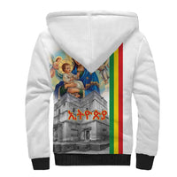Ethiopian Christmas Sherpa Hoodie Saint Mary Lalibela Churches - Wonder Print Shop