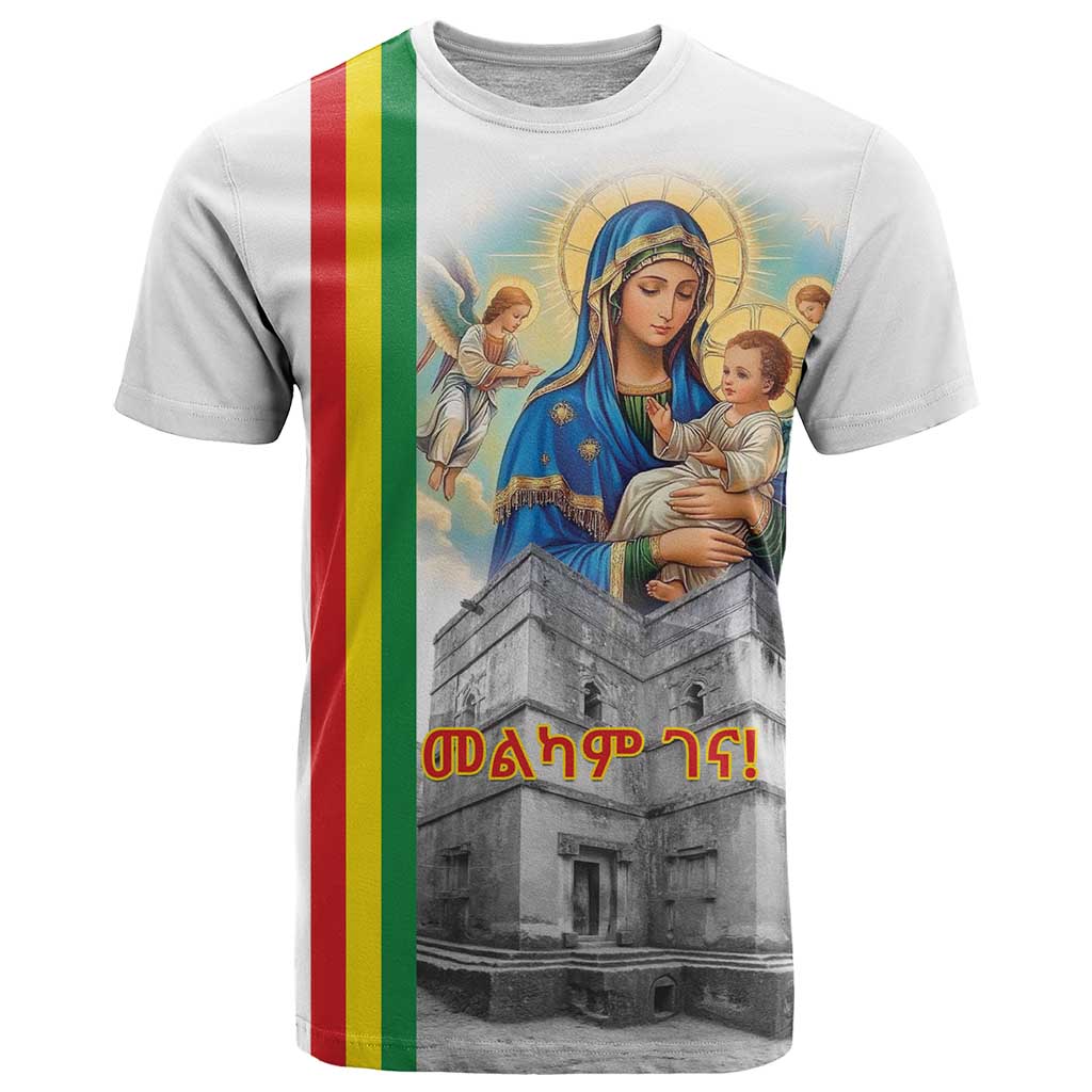Ethiopian Christmas T Shirt Saint Mary Lalibela Churches - Wonder Print Shop
