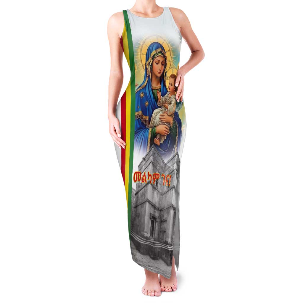 Ethiopian Christmas Tank Maxi Dress Saint Mary Lalibela Churches - Wonder Print Shop